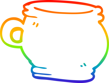 gökkuşağı gradyanı bir insan tarafından çizilmiş bir karikatür kabının çizimi