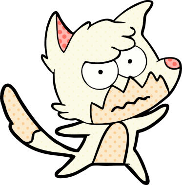 Bir insan tarafından çizilmiş bir tilki.