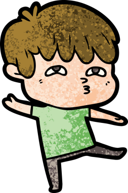 Bir insan tarafından çizilmiş garip bir adam.