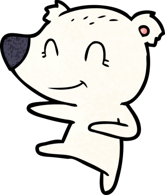 Bir insan tarafından çizilmiş kutup ayısı karikatürü