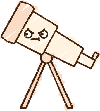 Bir insan tarafından çizilen Teleskop Tebeşiri