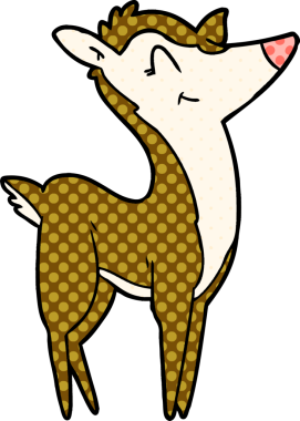 Bir insan tarafından çizilmiş karikatür geyiği