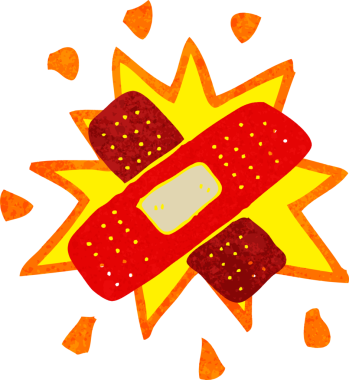 Bir insan tarafından çizilmiş karikatür alçı.