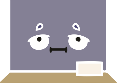 Bir insan tarafından çizilmiş düz renk retro karikatürü