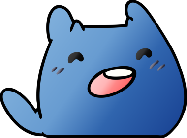 Bir insan tarafından çizilmiş Kawaii uzaylı evcil hayvanının serbest çizimi.