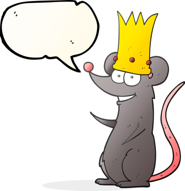 Bir insan tarafından çizilmiş serbest konuşma balonu fare kralı.