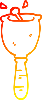 Bir insan tarafından çizilmiş bir karikatür çanı çizimi.