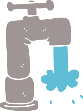 Bir insan tarafından çizilmiş karalama musluğu