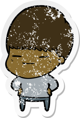 Bir insan tarafından çizilmiş kendini beğenmiş bir çizgi film karakterinin sıkıntılı çıkartması.