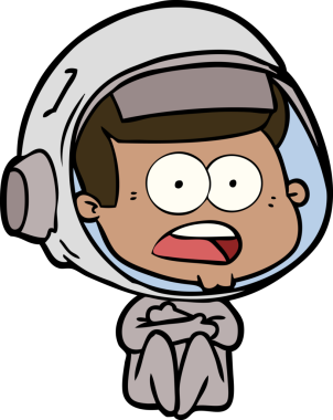 Karikatür bir insan tarafından çizilen astronotu şaşırttı.