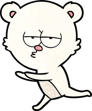 Bir insan tarafından çizilmiş kutup ayısı karikatürü