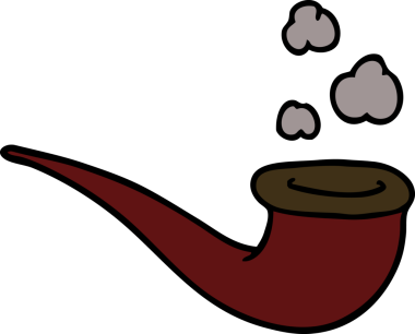 Bir insan tarafından çizilmiş sigara piposu.