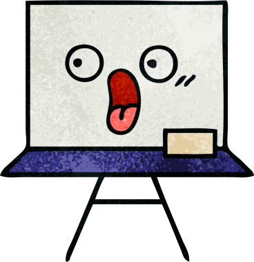 Bir insan tarafından çizilmiş beyaz bir panonun retro grunge desen karikatürü