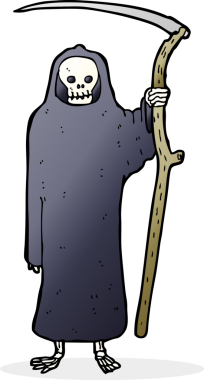 bir insan tarafından çizilmiş ölüm karikatürü