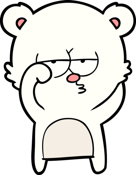 Bir insan tarafından çizilmiş kutup ayısı karikatürü