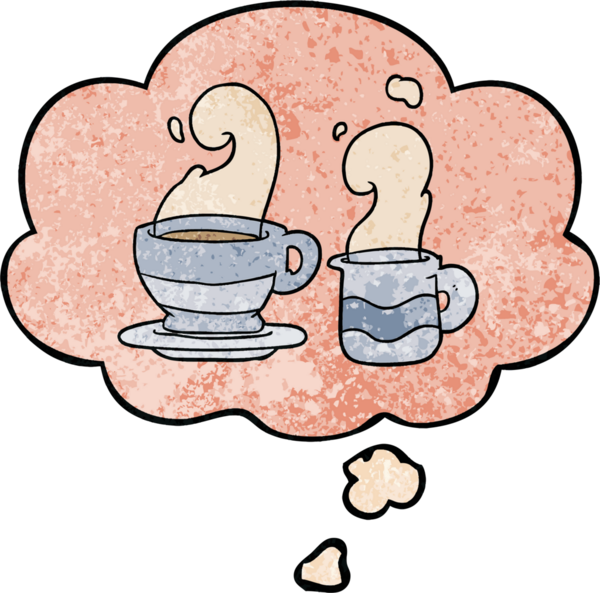 Bir insan tarafından çizilmiş grunge desenli bir kahve fincanı.