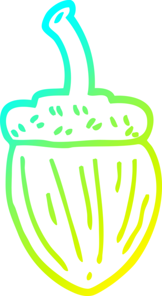 Bir insan tarafından çizilmiş bir palamut karikatürü.