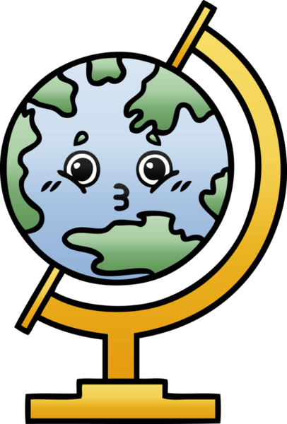 Bir insan tarafından çizilmiş dünyanın gölgeli bir karikatürü.