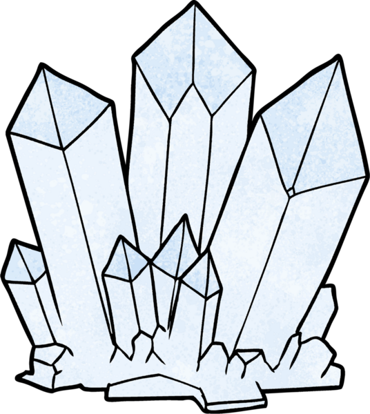 bir insan tarafından çizilmiş karikatür kristalleri