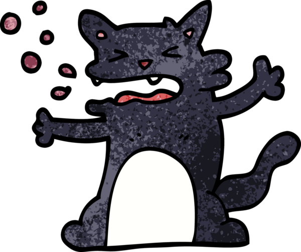 karikatür hıçkıran kedi bir insan tarafından çizildi