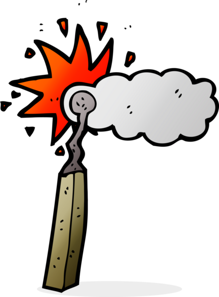 Bir insan tarafından çizilmiş sigara eşleşmesi.