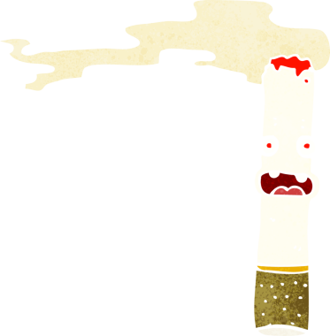 bir insan tarafından çizilmiş çizgi film sigarası