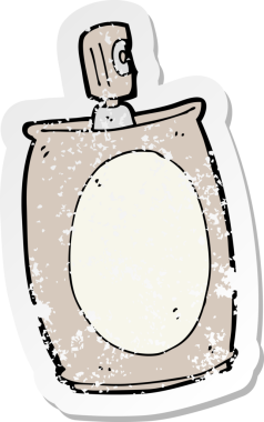 Bir insan tarafından çizilmiş karikatür spreyinin gerilimli yapıştırması.