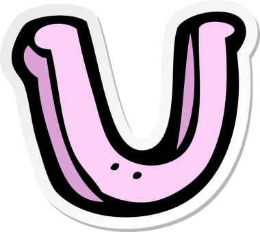 Bir insan tarafından çizilmiş bir karikatür çıkartması.