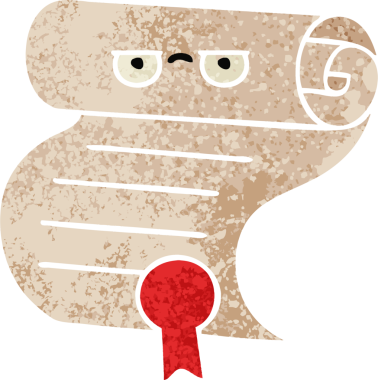 Bir insan tarafından çizilen sözleşmenin retro illüstrasyon tarzı karikatürü