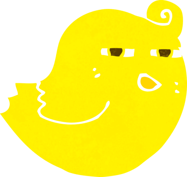 Bir insan tarafından çizilmiş komik çizgi film kuşu.