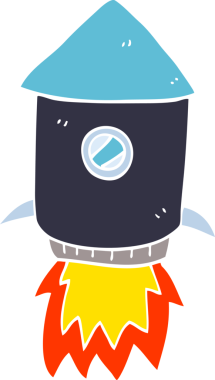 bir insan tarafından çizilmiş karalama uzay roketi