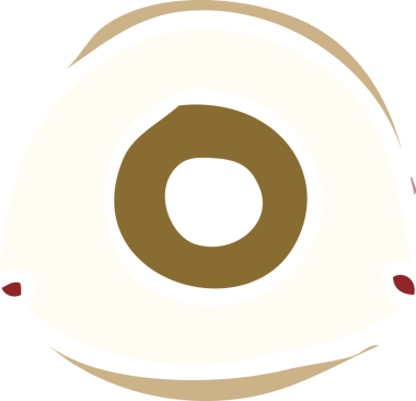 Bir insan tarafından çizilmiş karalama kahverengi göz.