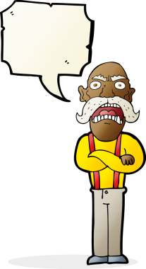 Bir insan tarafından çizilen konuşma baloncuğuyla yaşlı bir adamı şok etti.