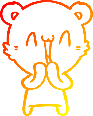 Bir insan tarafından çizilen mutlu ayı karikatürünü çiziyorum.