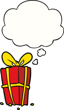 Bir insan tarafından çizilmiş düşünce baloncuğu olan bir çizgi film.