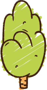 Bir insan tarafından çizilen Ağaç Tebeşiri