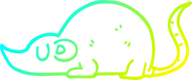 Bir insan tarafından çizilmiş bir fare faresinin soğuk çizgi çizimi