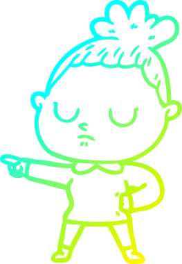 Bir insan tarafından çizilmiş soğuk bir çizgi film çizimi.