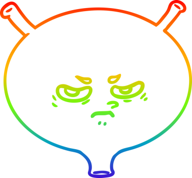 Bir insan tarafından çizilmiş kızgın bir mesanenin çizimi.