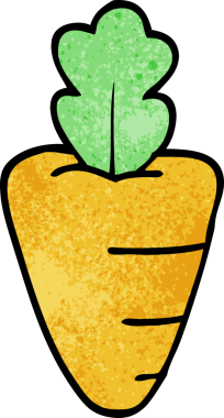 Bir insan tarafından çizilmiş karalama havucu.