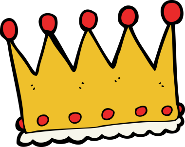 Bir insan tarafından çizilmiş karikatür tacı