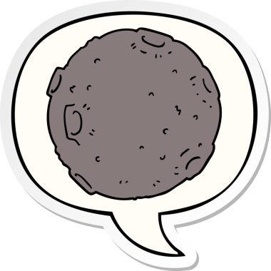 Bir insan tarafından çizilmiş baloncuk çıkartmalı çizgi film ayı.