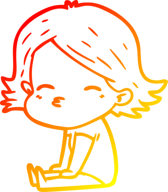 Bir insan tarafından çizilmiş çizgi film karakteri.