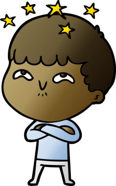 çizgi film bir insan tarafından çizilmiş hayret verici çocuk.