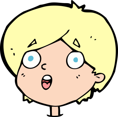 bir insan tarafından çizilmiş çizgi film hayret verici ifadesi.