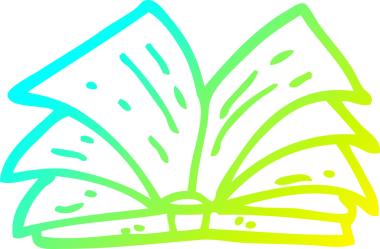 Bir insan tarafından çizilmiş bir çizgi filmin soğuk gradyan çizimi