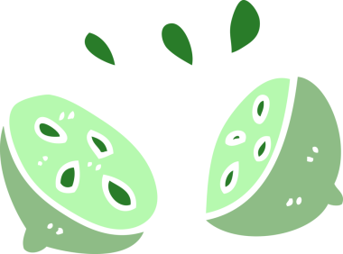 Bir insan tarafından çizilmiş yarım limon karalaması.