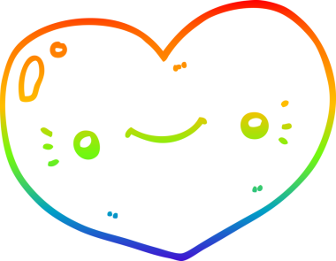 bir insan tarafından çizilmiş bir kalp karikatürü çizimi