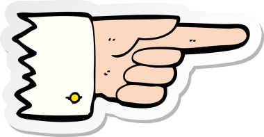 Bir insan tarafından çizilmiş bir el sembolünün çıkartması.