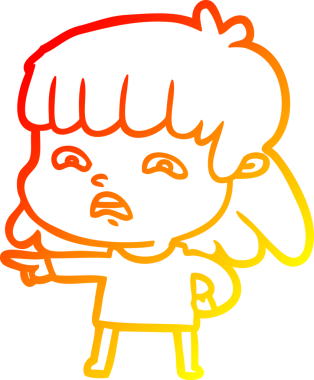 İnsan tarafından çizilmiş endişeli bir karikatür çizimi.